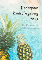 neues Designe des Ferienpasses ab 2019, hier: Ananas treiben im Pool